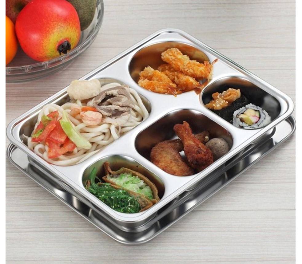 5 Compartments Stainless Steel Lunch Box