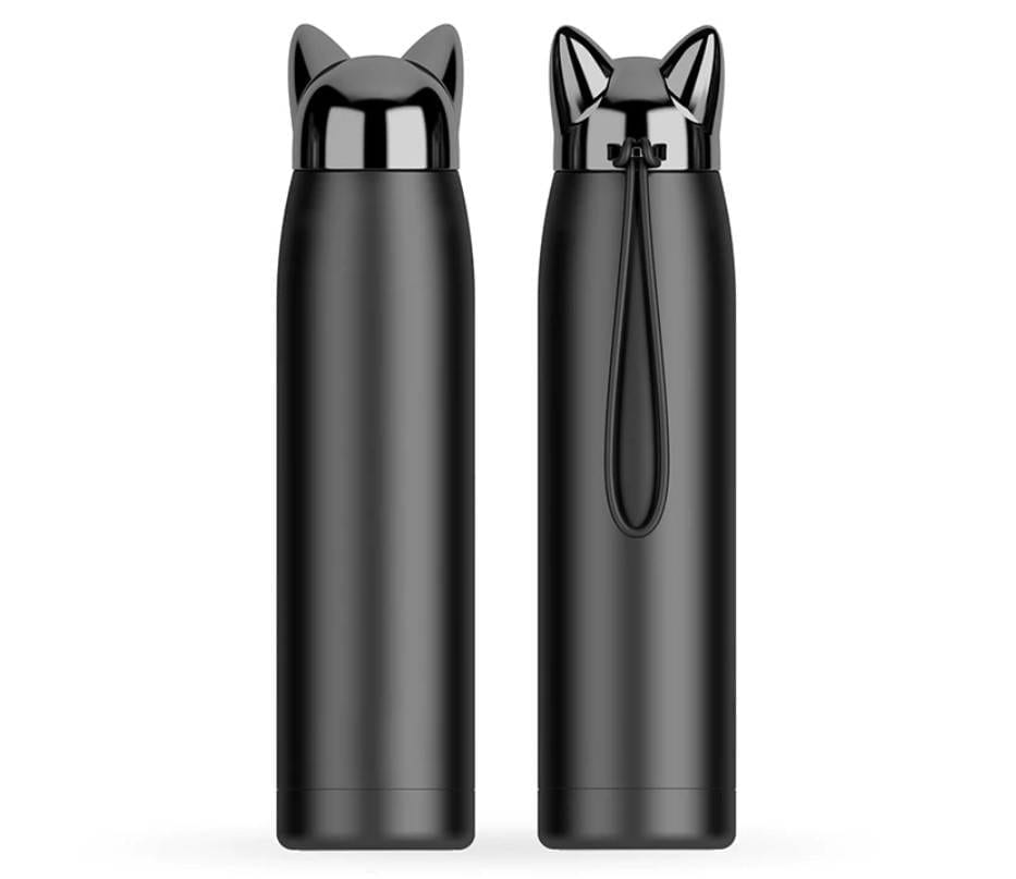 Cat Ears Lid Stainless Steel Water Bottle