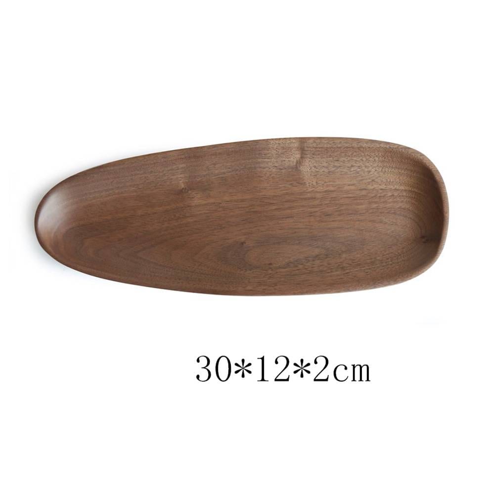 Irregular Shaped Walnut Wooden Dishes Set