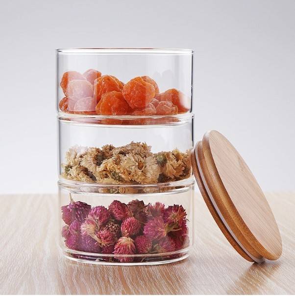 3 Layer Glass Food Storage Jar