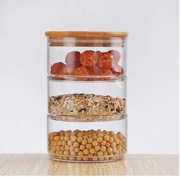 3 Layer Glass Food Storage Jar