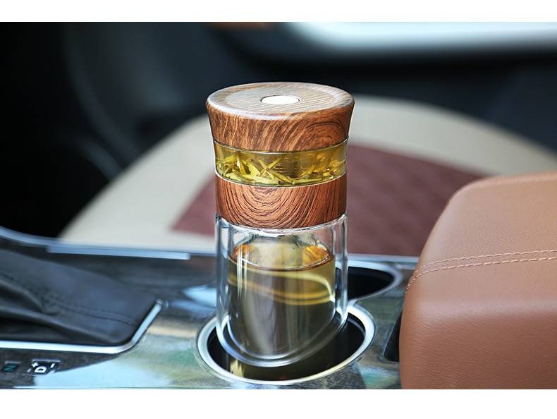 Double Wall Glass Tea Infuser Bottle