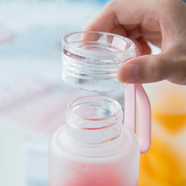 Portable Glass Water Bottle with Rope