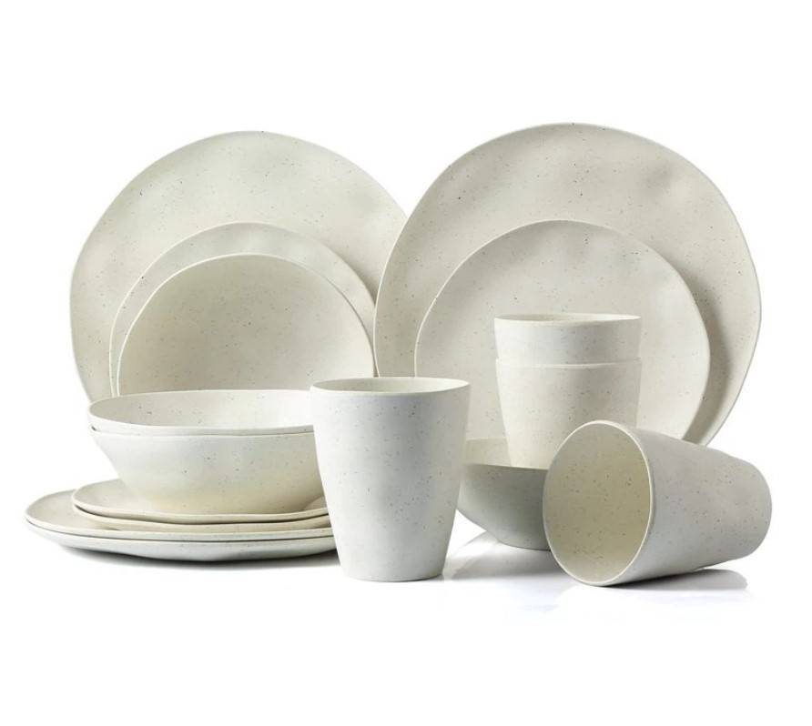 Bamboo Fiber Dinnerware Set Dinnerware Sets Wooden / Bamboo / Stainless Steel Ships From : China|United States|United Kingdom|Germany|Spain|Russian Federation|France|Italy 