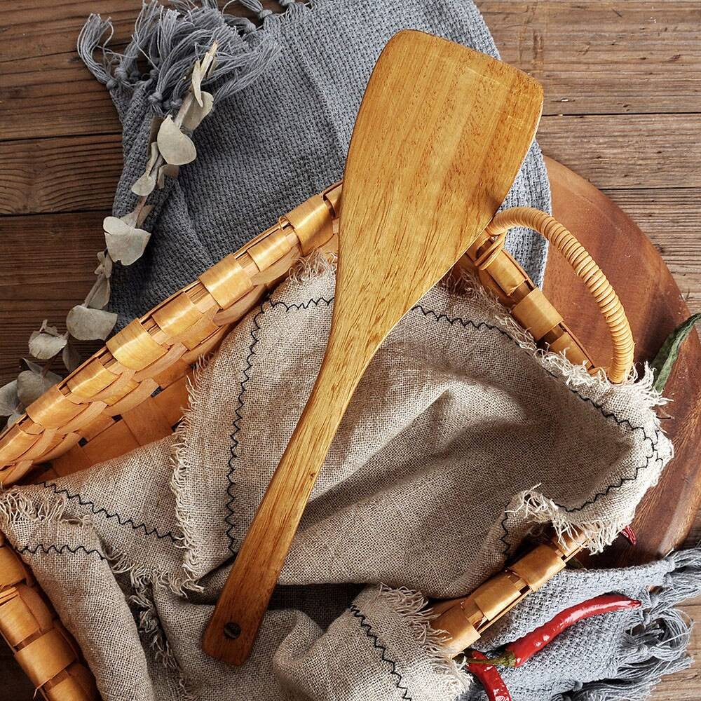 Long Wooden Cooking Spatula