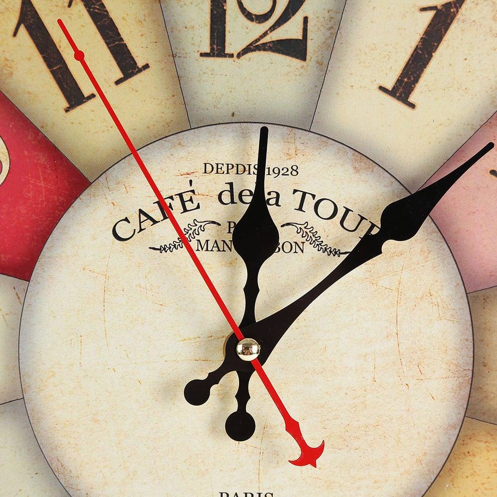 Wall Clock Beautiful Colorful Living Room Bar Cafe Personality Loft Industrial Wind Large Decorative Nostalgic Retro Watch 60049