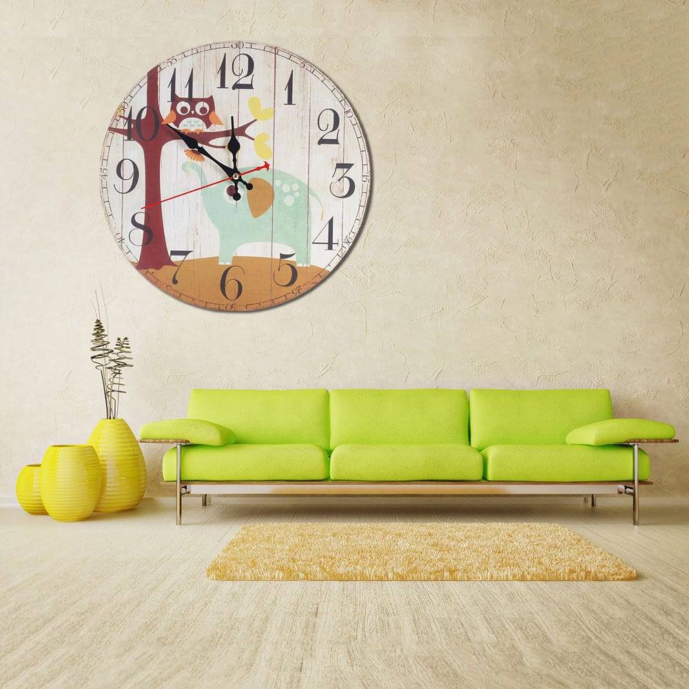 Wall Clock Beautiful Colorful Living Room Bar Cafe Personality Loft Industrial Wind Large Decorative Nostalgic Retro Watch 60049