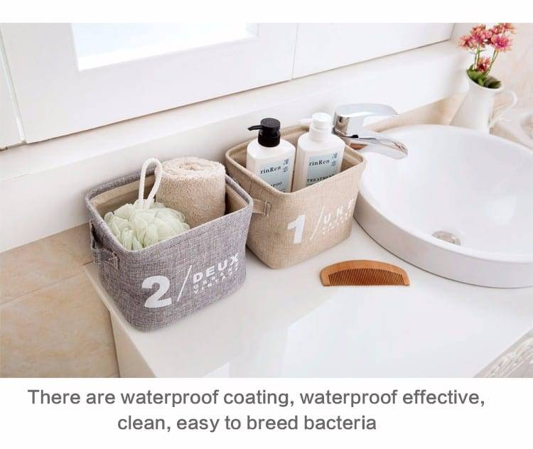 1pc Cotton Debris Storage Basket Kitchen Bathroom Storage Basket Desktop Portable Small Storage Box Storage Baskets 64017