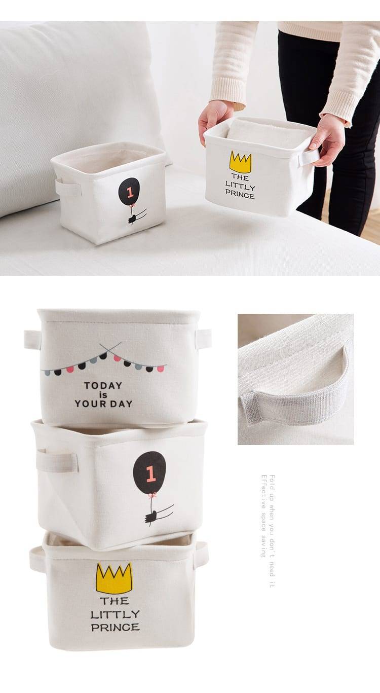 Desktop Storage Basket Sundries Underwear Toy Storage Box Cosmetic Book Organizer Stationery Container Laundry Storage Basket