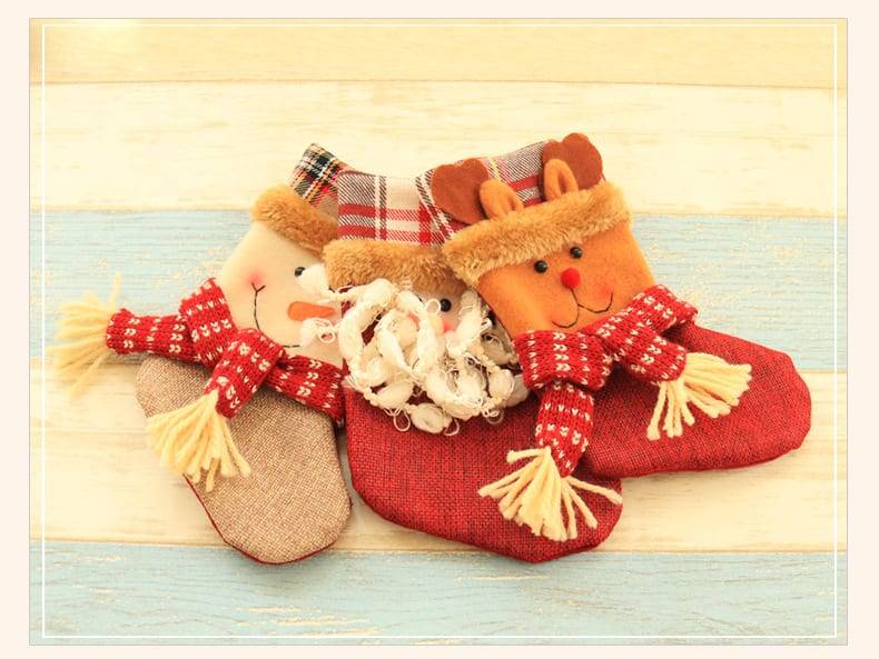 Best selling Christmas Socks Gift Bags Stereo Snowman Elk Candy Gift Bag Pendant Organizer Christmas Tree Decoration for Home