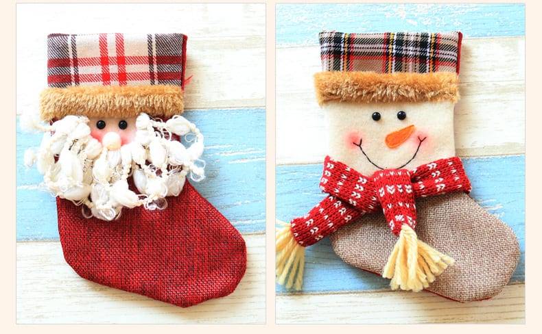 Best selling Christmas Socks Gift Bags Stereo Snowman Elk Candy Gift Bag Pendant Organizer Christmas Tree Decoration for Home
