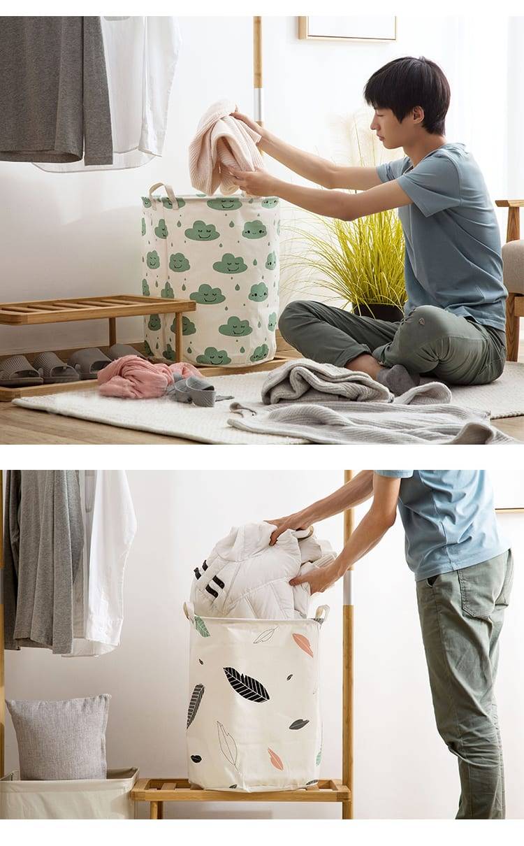 Large/Folding Laundry Basket Storage Basket Barrel for Kids Laundry Organizer Holder bags Toy Clothing Storage Bucket Household