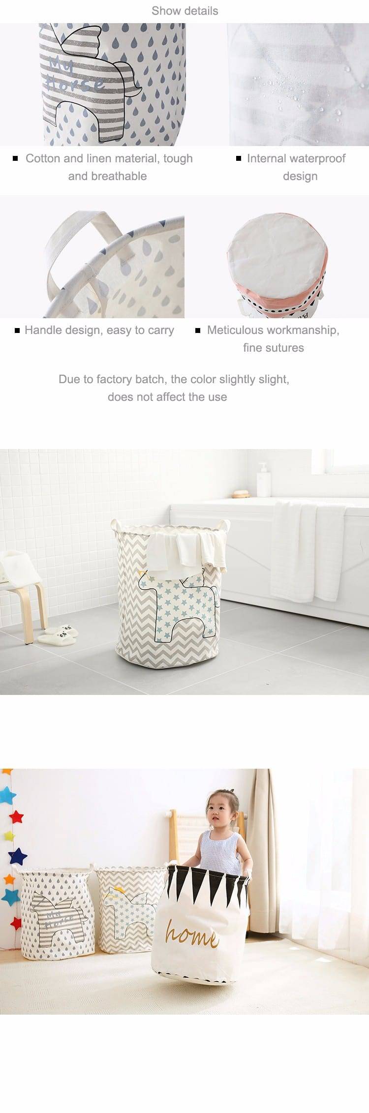 2020 Waterproof Dirty Barrel Folding Toy Creative Clothes Basket Bra Necktie Socks Storage Box Bag Bins Organizer Laundry Basket