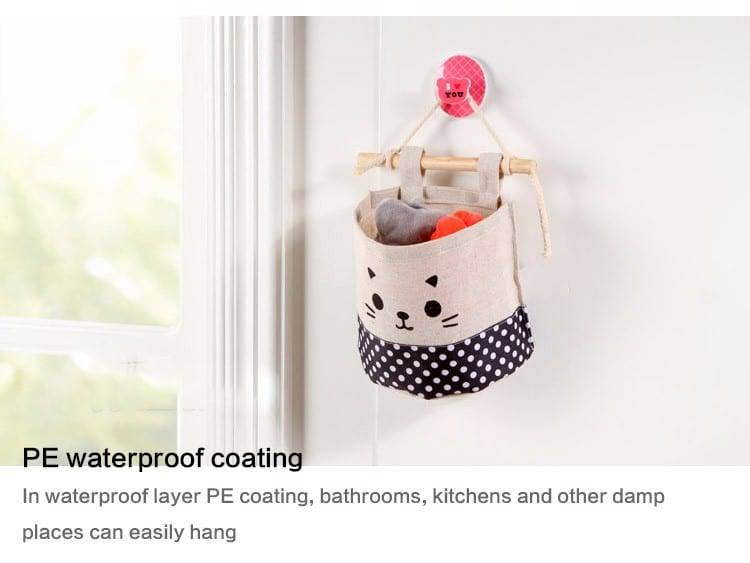 NEW Linen/Cotton Fabric Wall Door Closet Hanging Storage Bag Case 4 Styles Organizer For Cosmetics Storage Containers Organizer