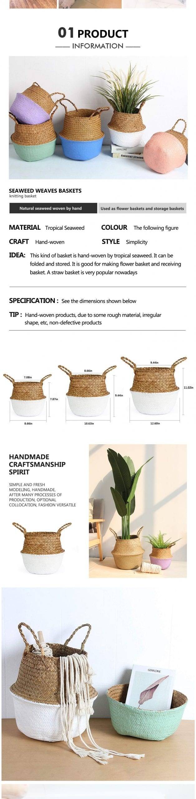 EcoFriendly Wicker Laundry Basket Nature Eco Shop