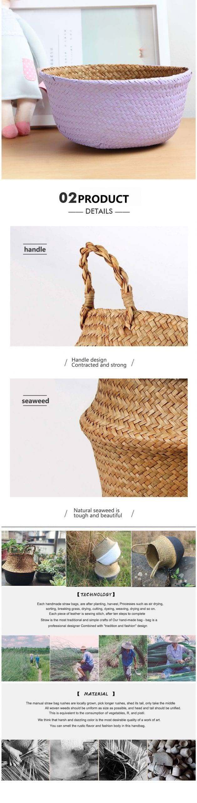 EcoFriendly Wicker Laundry Basket Nature Eco Shop