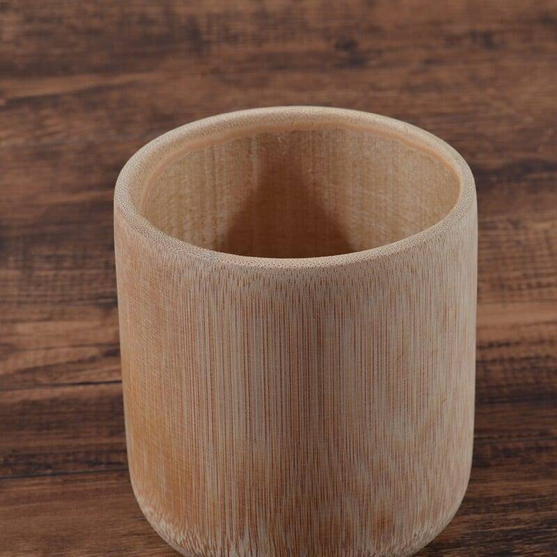 Green Natural Pure Handmade Bamboo Toothbrush Cups Water Cup Bamboo Round Ethically Sourced Tea Cups Small Gift