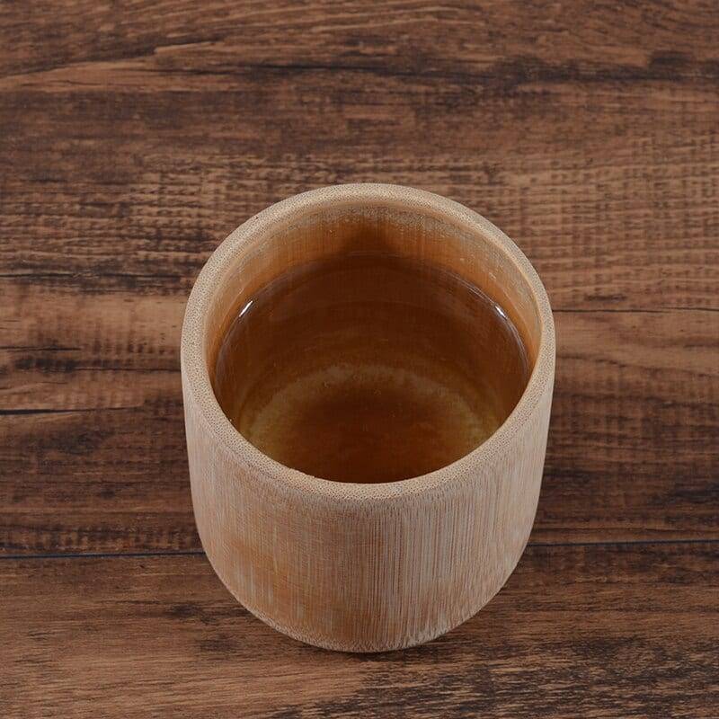 Green Natural Pure Handmade Bamboo Toothbrush Cups Water Cup Bamboo Round Ethically Sourced Tea Cups Small Gift