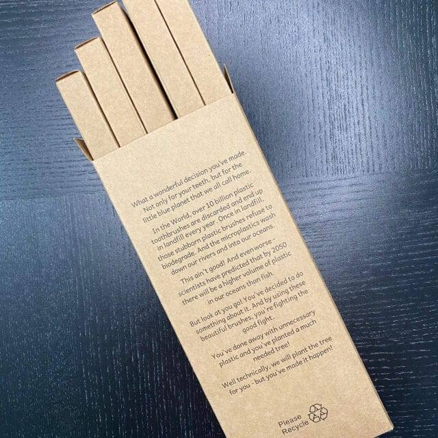 Color Block Bamboo Toothbrushes 5 Pcs Set