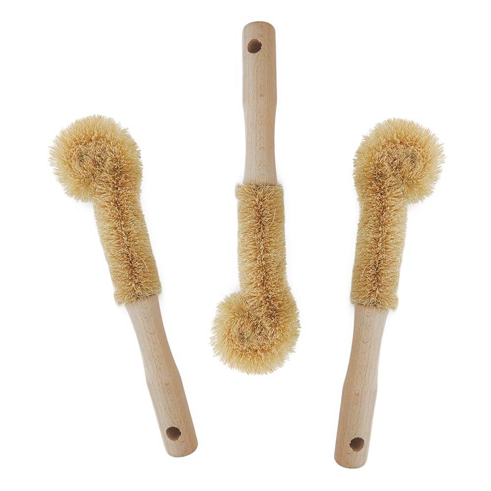 Coconut fiber Brown Kitchen Cleaning Brush Natural Coir Brush hemp fiber non-stick skillet brush dish washing bottle cleaner