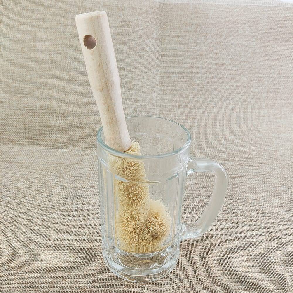 Coconut fiber Brown Kitchen Cleaning Brush Natural Coir Brush hemp fiber non-stick skillet brush dish washing bottle cleaner
