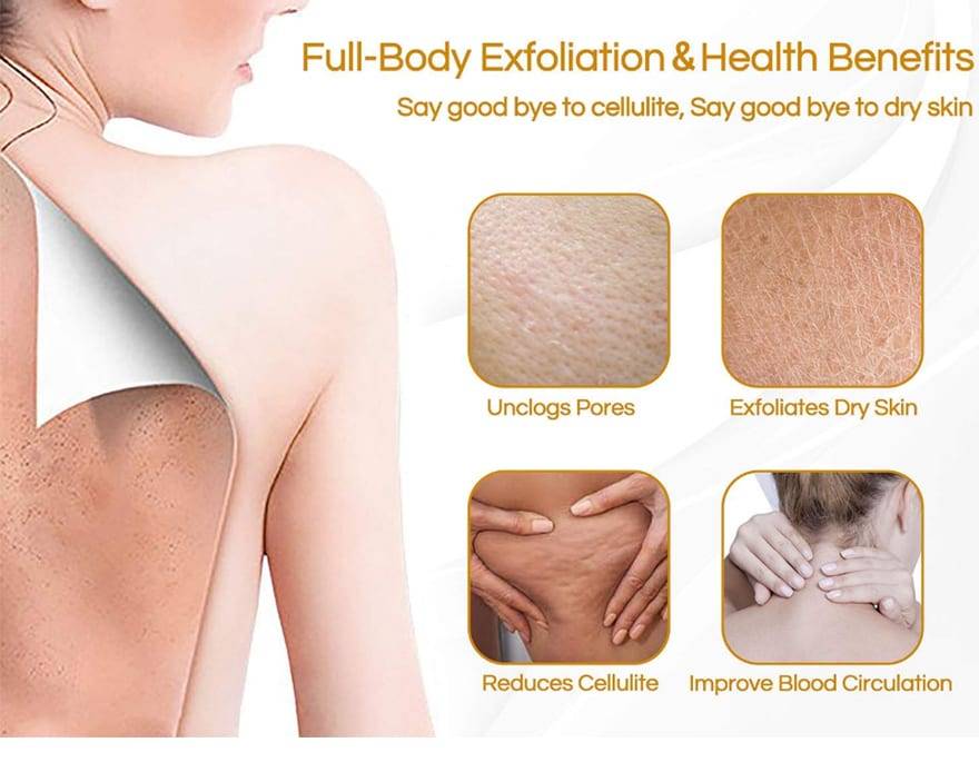 Dry Skin Body Brush Exfoliating Bath Brush Back Scrubber Back Brush Medium Strength Body Scrub Skin Bathing Brushing