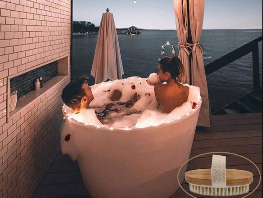 Dry Skin Body Brush Exfoliating Bath Brush Back Scrubber Back Brush Medium Strength Body Scrub Skin Bathing Brushing