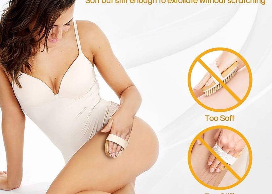 Dry Skin Body Brush Exfoliating Bath Brush Back Scrubber Back Brush Medium Strength Body Scrub Skin Bathing Brushing