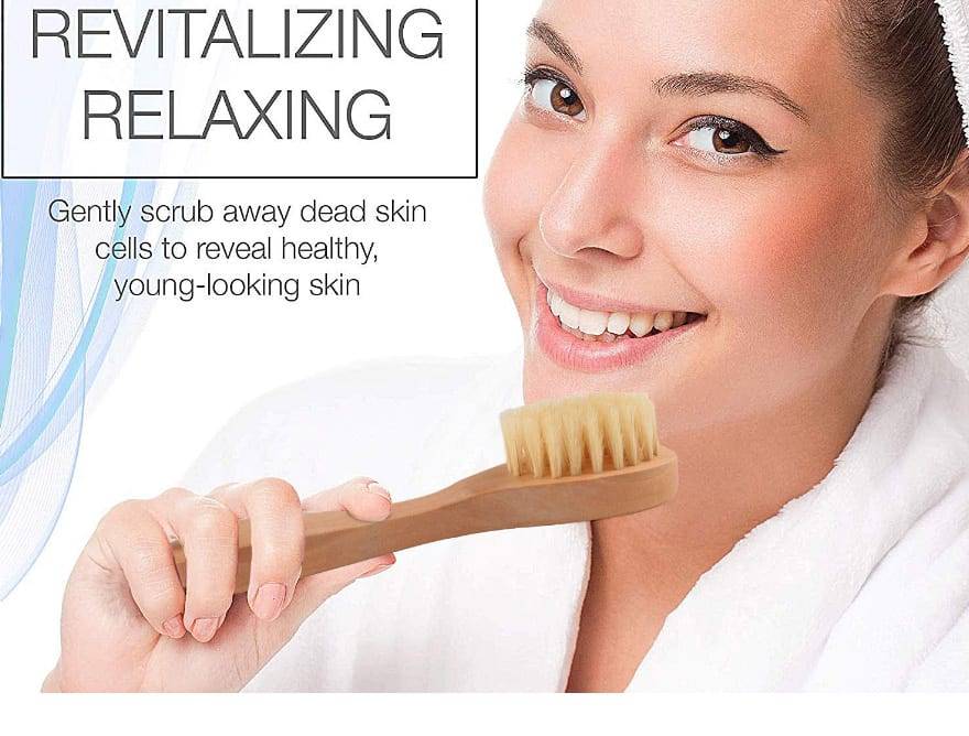 Natural Bristle Exfoliation Bath Brush Fat Removal Shower Bbrush Wooden Massage Long Wooden Handle Dry Brushing D40