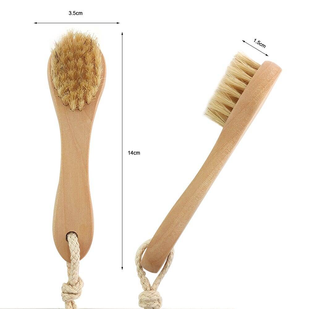 Natural Bristle Exfoliation Bath Brush Fat Removal Shower Bbrush Wooden Massage Long Wooden Handle Dry Brushing D40