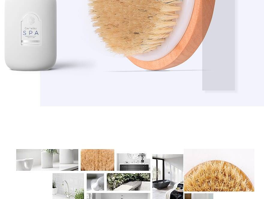 Natural bristles Bath brush Body Maasage No Handle Bath Brush Body Exfoliating SPA Hot Dry Skin Body Wooden Dry Brush
