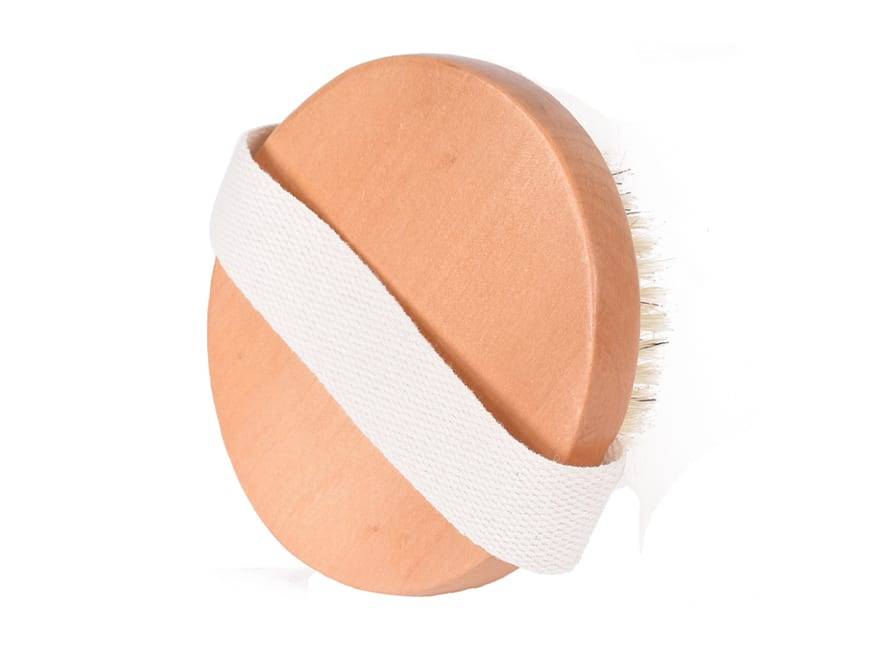 Natural bristles Bath brush Body Maasage No Handle Bath Brush Body Exfoliating SPA Hot Dry Skin Body Wooden Dry Brush