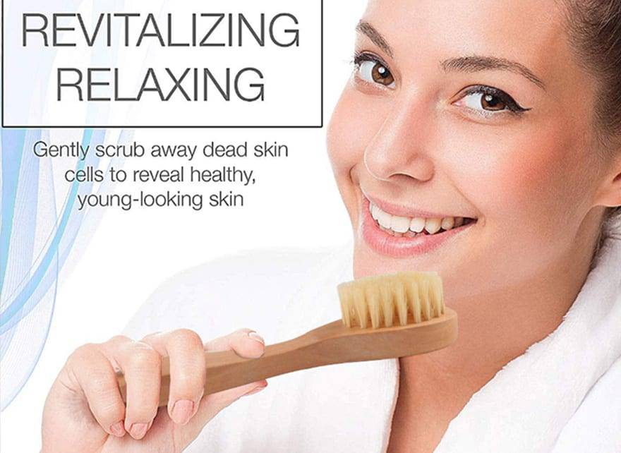 Ms Bath brush Exfoliating Natural Horse Mane Bath brush Long Bamboo Handle Natural Wet Shower Brushes SPA Body Massage Brush D40