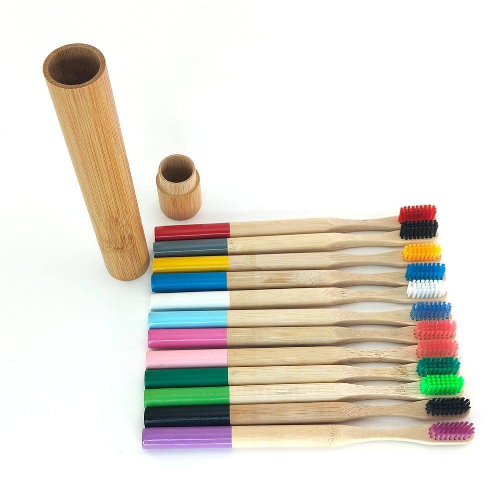 Bamboo Toothbrush + Bamboo Tube for Travel Bathroom Accessories Dental Hygiene Home & Kitchen Color : Pink A|Pink B|Purple|White|Green A|Blue A|Red|Green B|Dark gray|Yellow|Gray|Blue B Bamboo Toothbrush + Bamboo Tube for Travel Bathroom Accessories Dental Hygiene Home & Kitchen Color : Pink A|Pink B|Purple|White|Green A|Blue A|Red|Green B|Dark gray|Yellow|Gray|Blue B